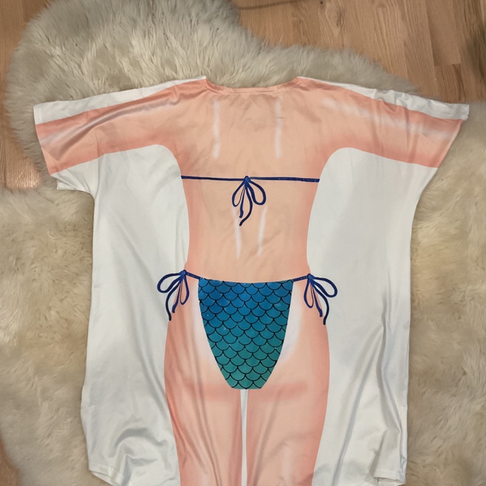 Lady Swimsuit Bikini Short Sleeved Shirt - Picture 4 of 4